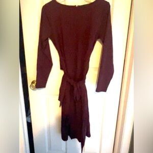 NWT Ann Taylor burgundy Jersey wrap dress. Size 10p